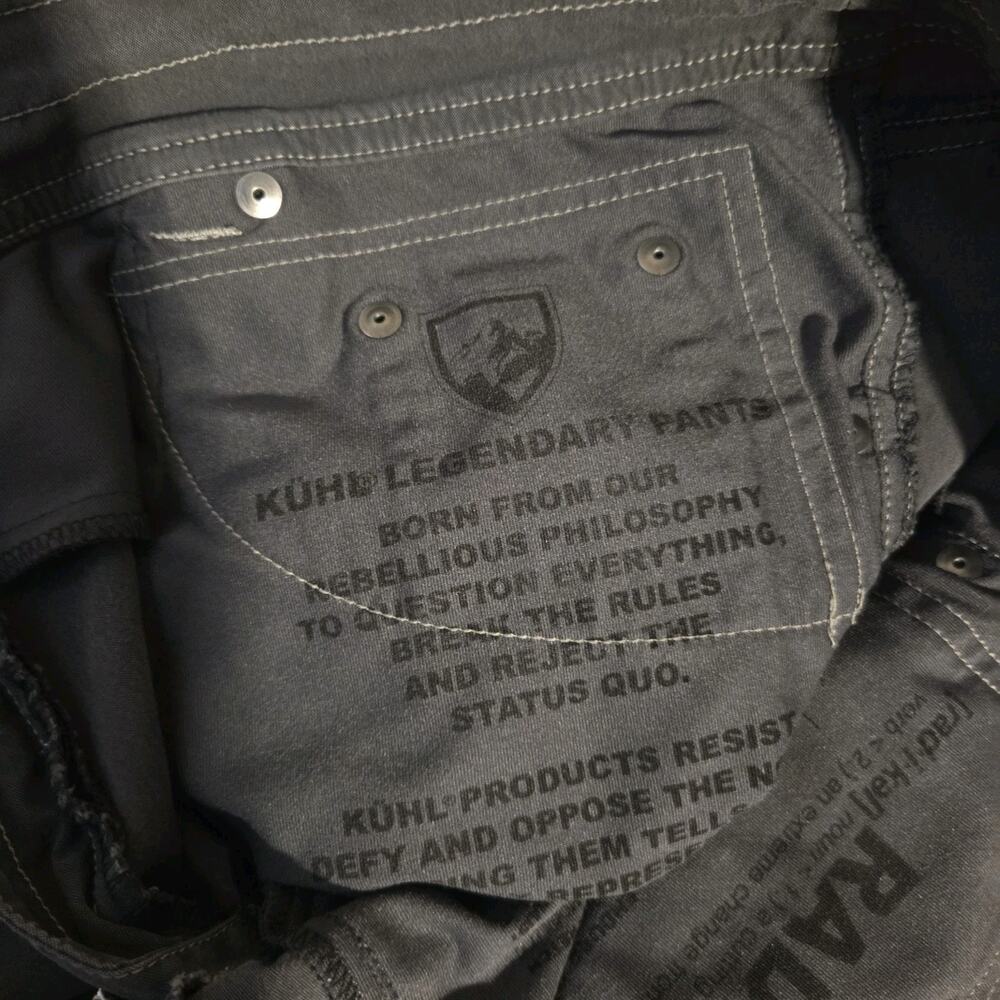 KUHL Legendary Radikl Pants Mens 32x30 Gray Side Stretch Gorpcore Outdoor - Picture 3 of 13